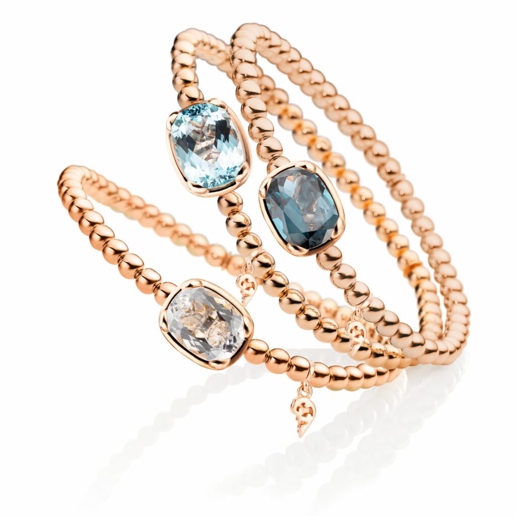 Capolavoro Armbänder "Capricio" mit blauen Topasen.