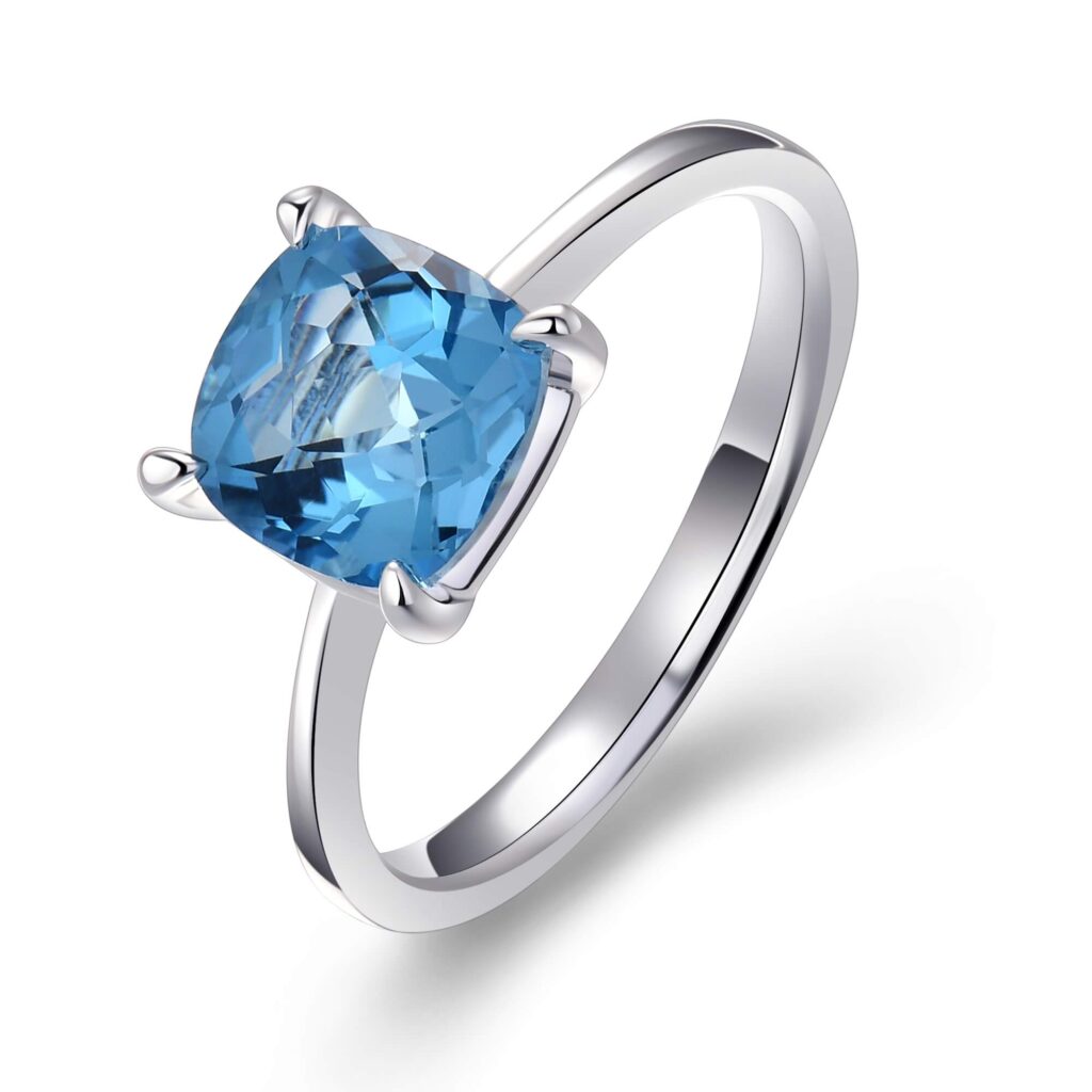 Fritsch Sterling "Unendlich Blau" Ring aus Silber mit Topas.