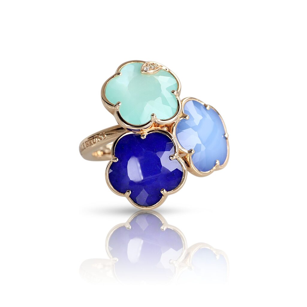 Pasquale Bruni "Petit Joli" Triple Ring mit Farbedelsteinen.