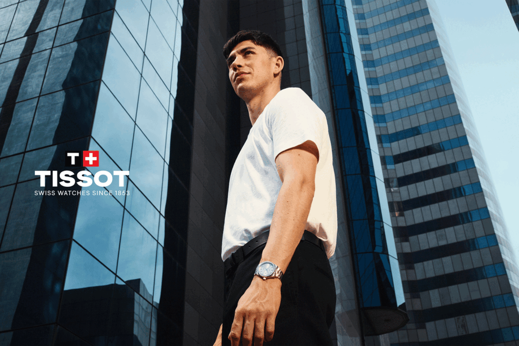 Tissot Kampagne zur „PRC 100 Solar“ mit dem britischen Schauspieler Archie Renaux