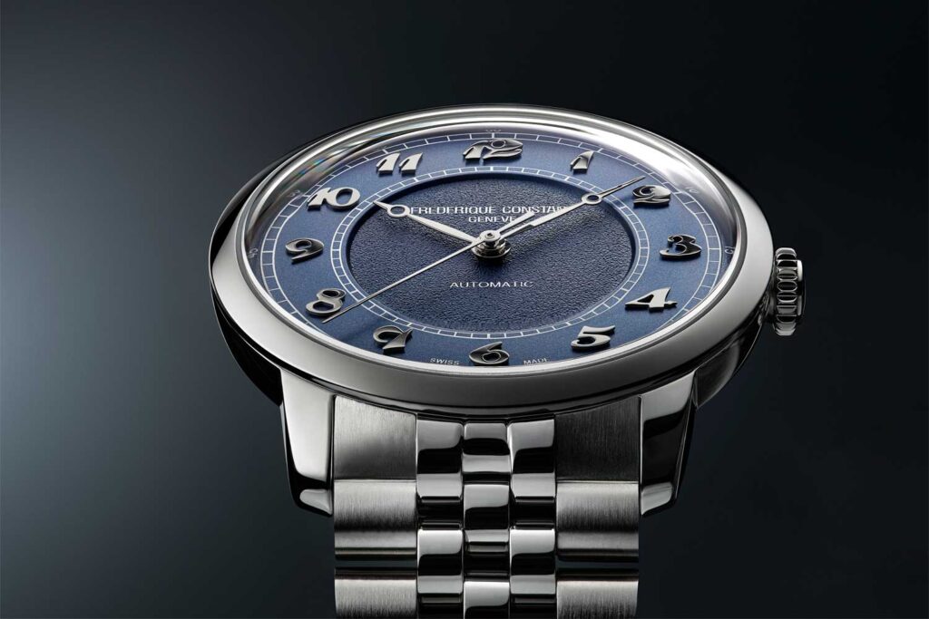 Nahaufnahme Zifferblatt der Classics Premiere von Frederique Constant