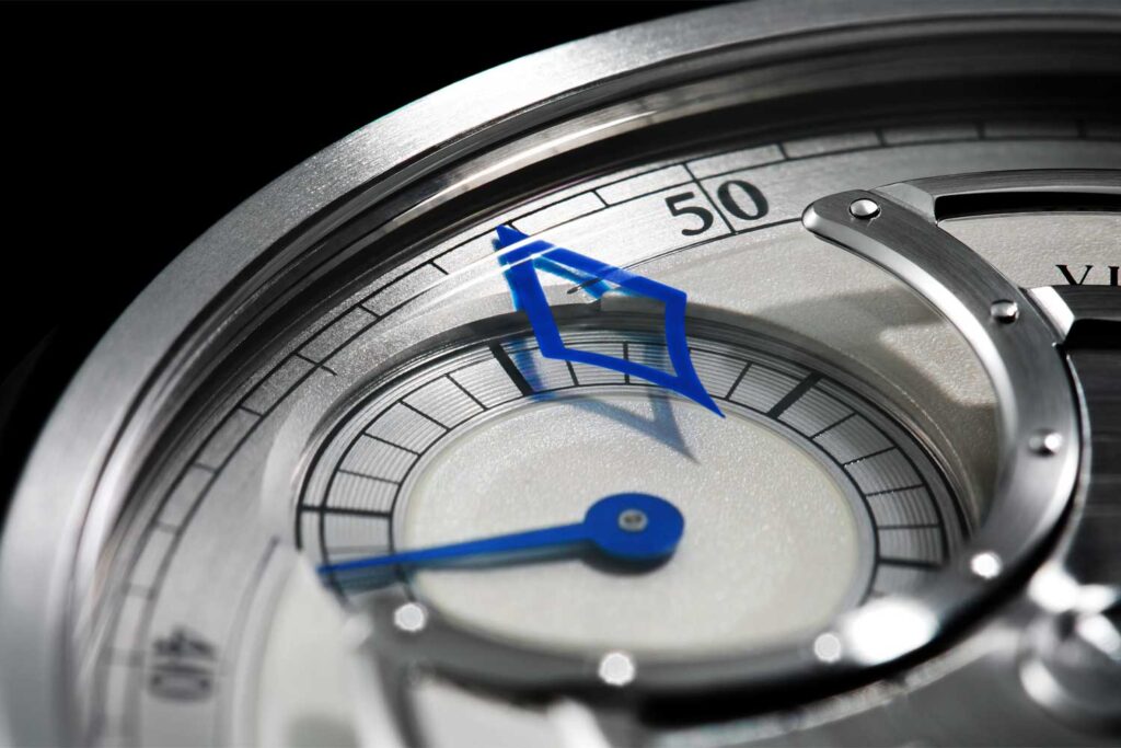 Nahaufnahme Zifferblatt Old Soul von Massena LAB und Vianney Halter