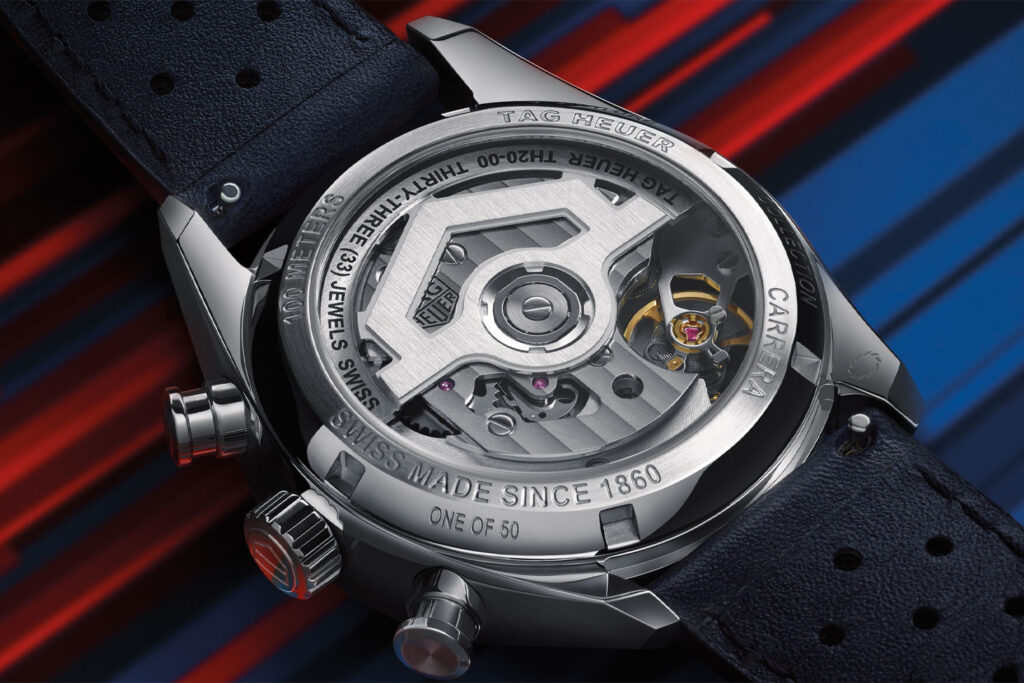 TAG Heuer Carrera Chronograph Wempe Signature Collection, Back, Kaliber TH20-00