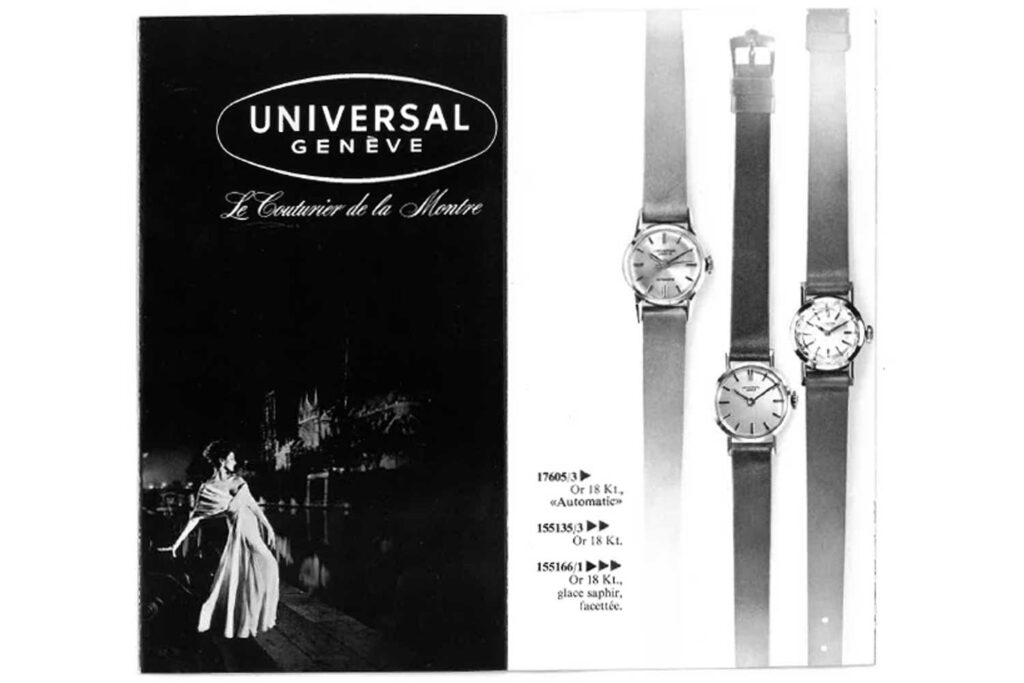 Werbeanzeige von Universal Geneve aus den 1960er-Jahren