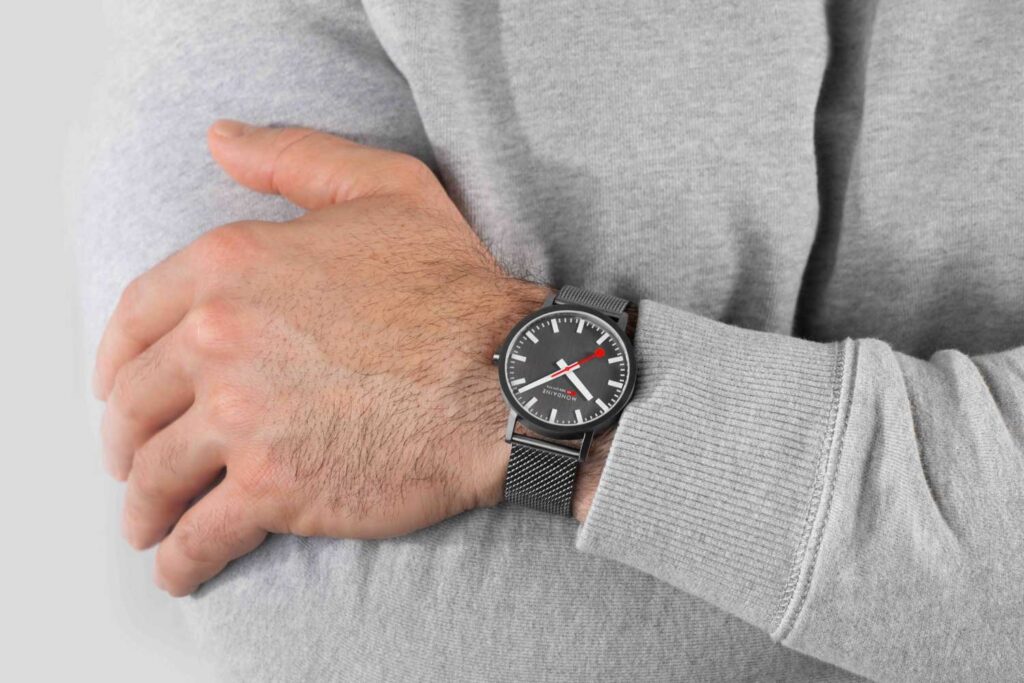 The Luminox Anthracite Classic on the wrist