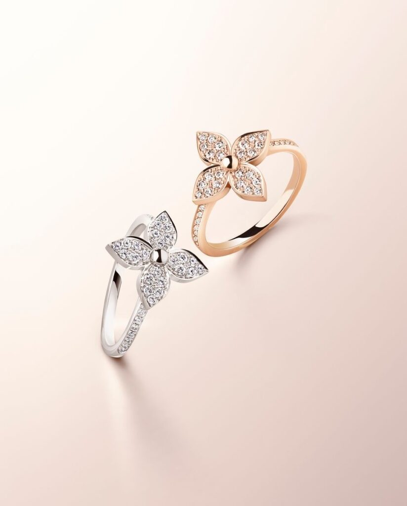 Idylle Blossom Ringe mit LV Blüten-Monogramm. © Louis Vuitton