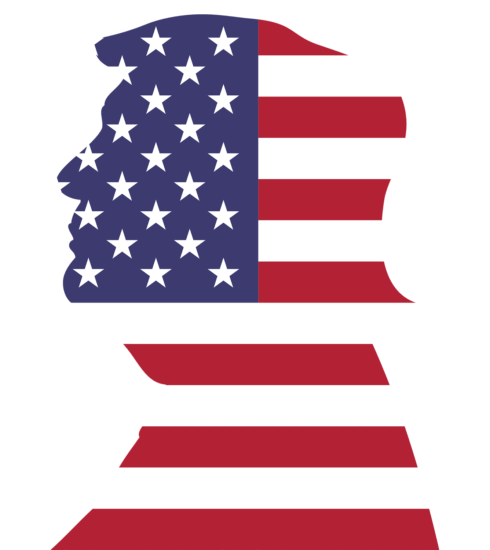 Trump amerikanische Flagge