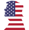 Trump amerikanische Flagge