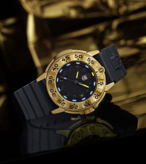 Luminox Navy SEAL Foundation 3220 Einsatz-Uhr in Gold