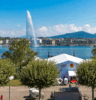 Geneva watch days Pavillion mit Blick auf den Genfer See