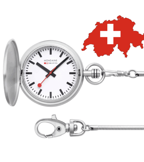 pecial Edition Taschenuhr Von Mondaine zum Schweizer Nationalfeiertag