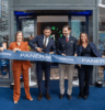 Kim-Eva Wempe, Marvin Klaedtke (Geschäftsführer - Panerai Boutique) und Guillermo del Nogal (CCO Panerai) bei der Eröffnung der Panerai-Boutique in Stuttgart