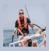 Patrick Pruniaux (Sowind CEO), 2022 bei der Lancierung der „Diver The Ocean Race“ aus Nylo, hergestellt aus alten Fischernetzen.