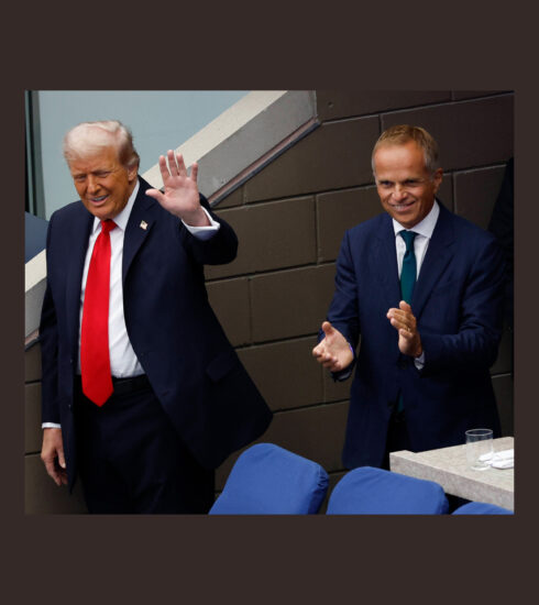 US-Präsident Donald Trump und Rolex-CEO Jean-Frédéric Dufour bei den US-Open 2025 @Robert Deutsch/IMAGO