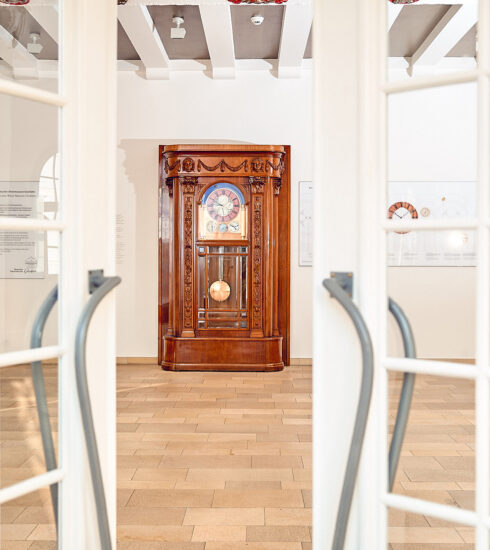 Eingang Deutschen Uhrenmuseum Glashütte