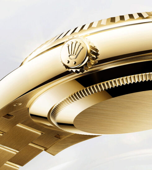 Rolex Golduhr von der Seite