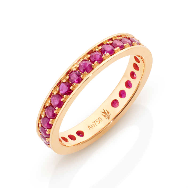 Memoire ring with ruby
