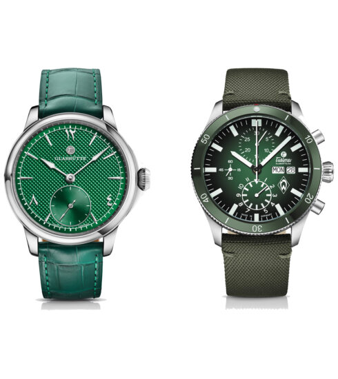 Patria in Grün und Werder-Bremen-Edition Grand Flieger Airport von Tutima Glashütte