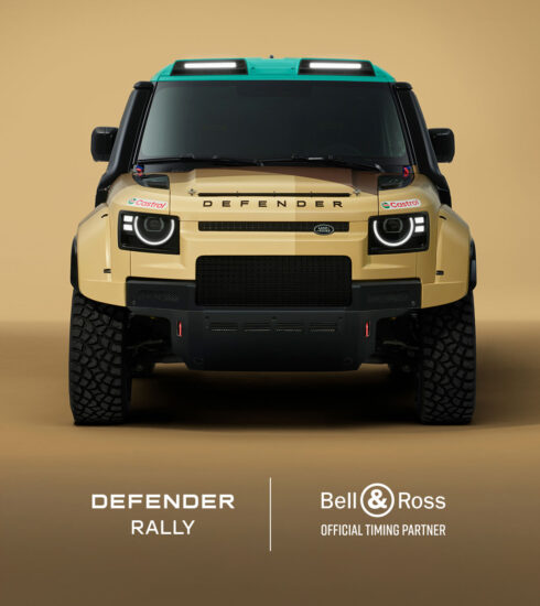 Fahrzeug des Werks-Rallye-Teams der britischen Marke Defender