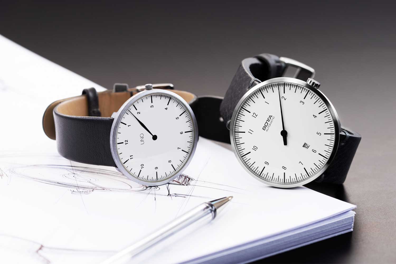 UNO von 1986 und UNO von 2026 von Botta Design