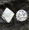 Natürlicher Rohdiamant und geschliffener Naturdiamant. © Natural Diamond Council