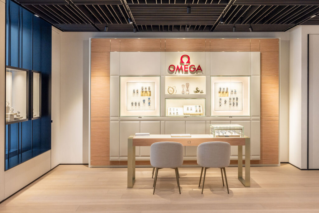 Blick in die Omega-Abteilung der Bucherer Boutique in München