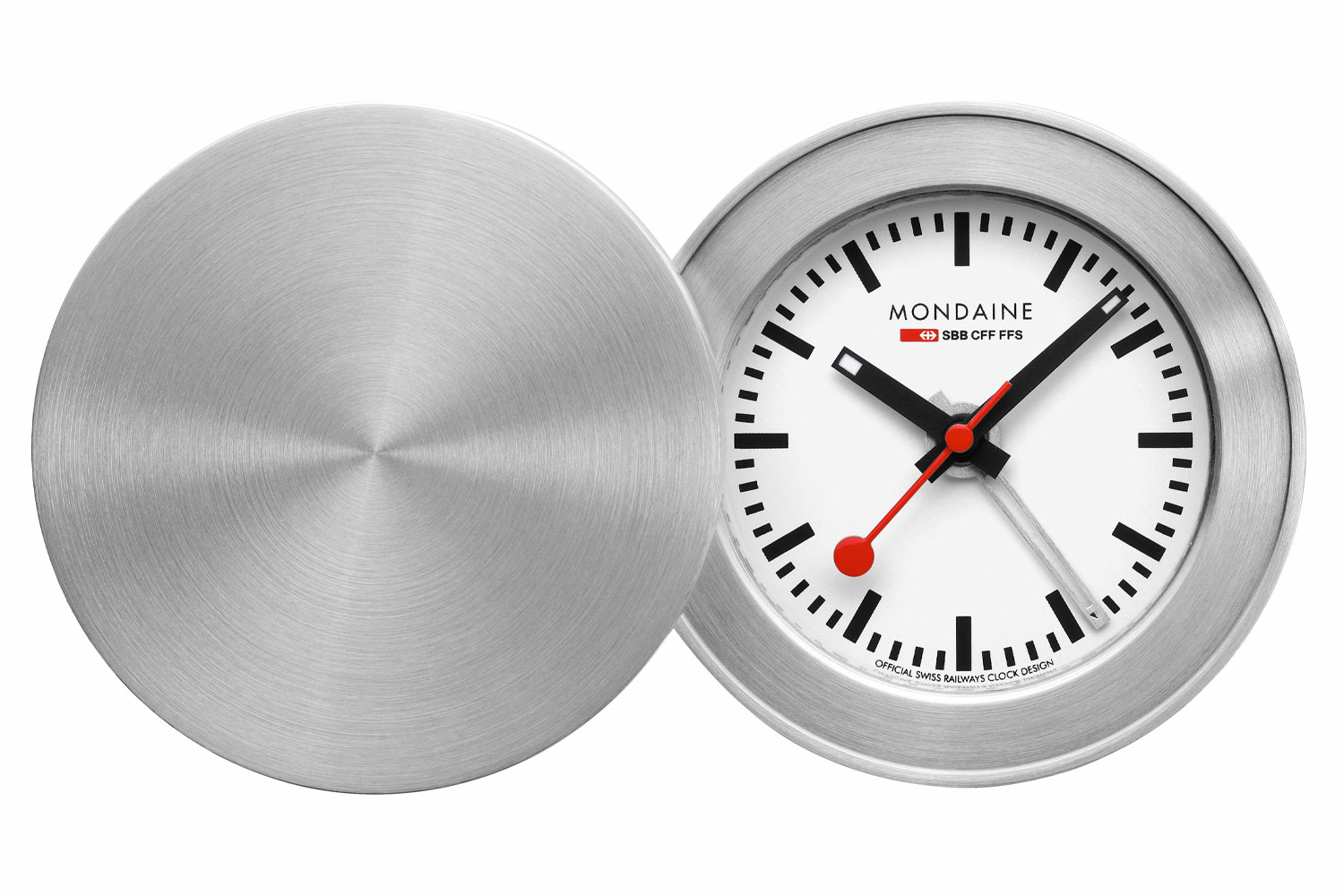 Reisewecker aus Aluminium von Mondaine