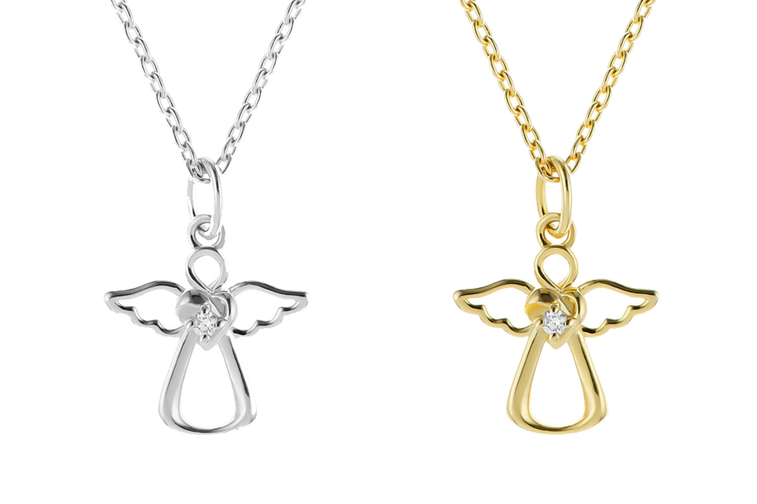 Christ Kind Charity-Anhänger in silber und gold