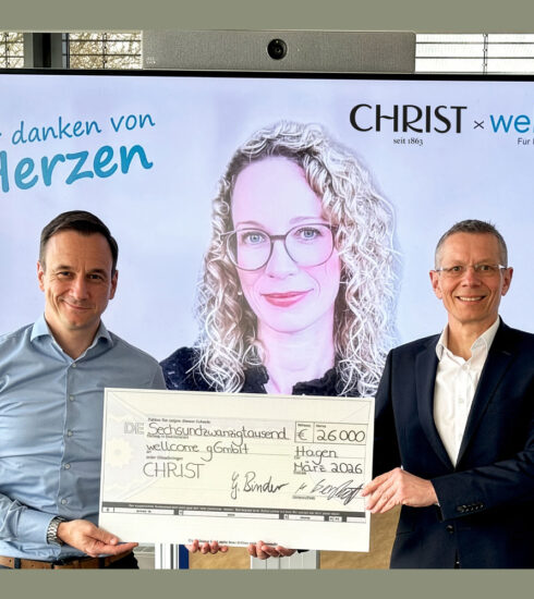 V.l.: Michael Berghoff (Geschäftsführer/Chief Digital Officer Christ), Nele Lederer (Leitung Unternehmenskooperationen wellcome), Dr. Gunnar Binder (CEO Christ)