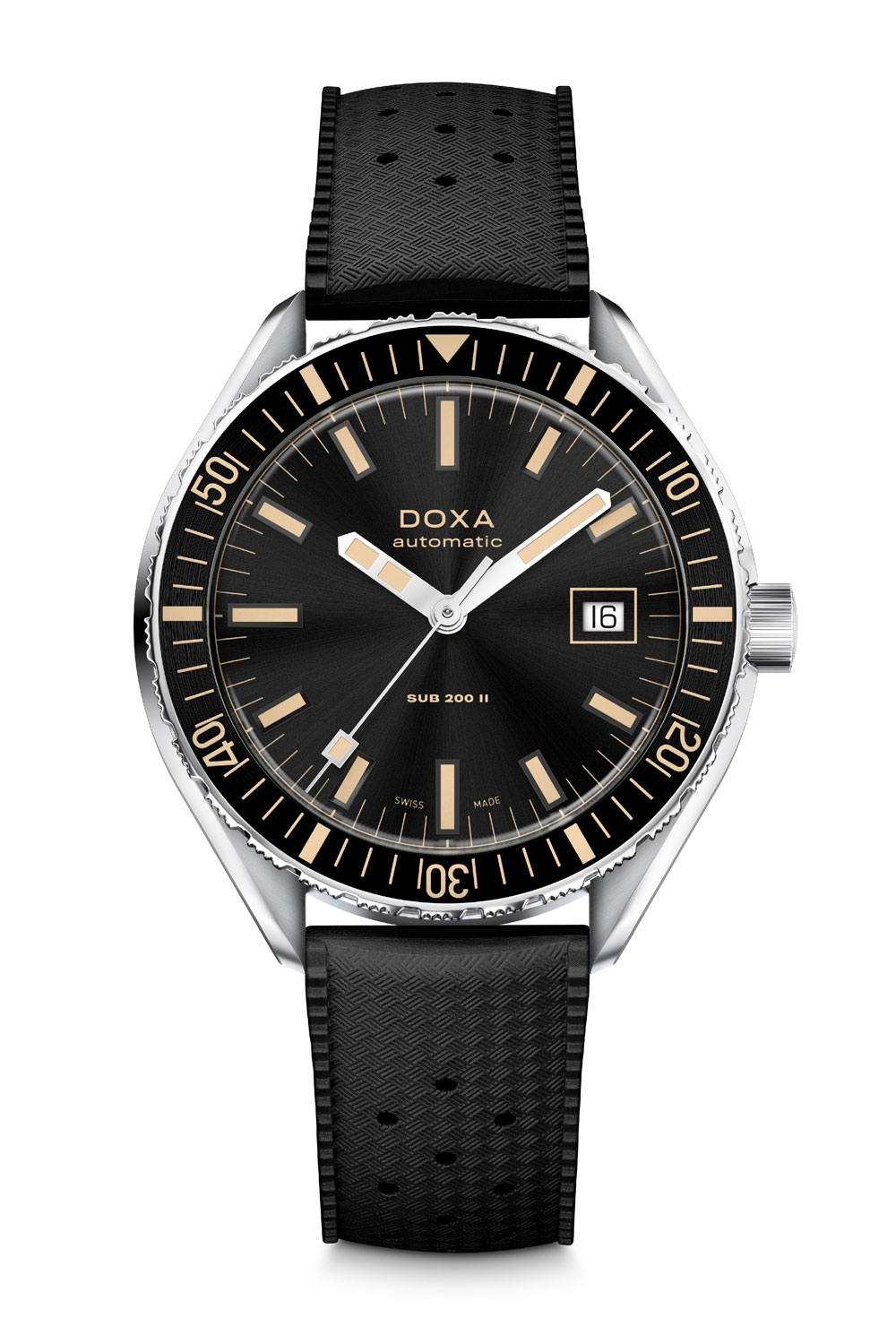 SUB 200 II von Doxa mit schwarzem Zifferblatt
