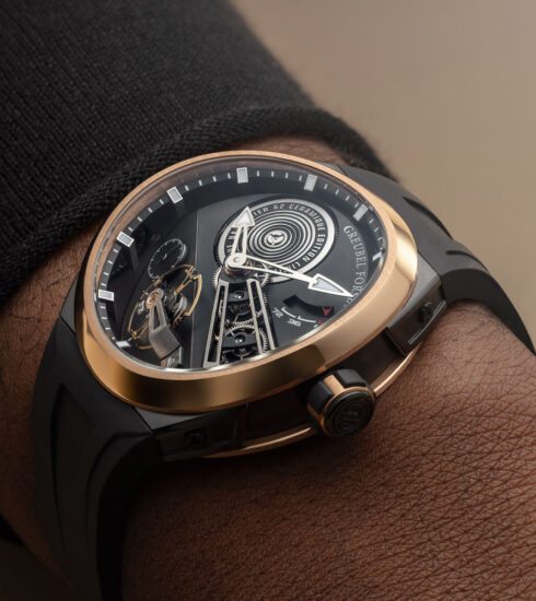 Balancier Convexe S² von Greubel Forsey am Handgelenk