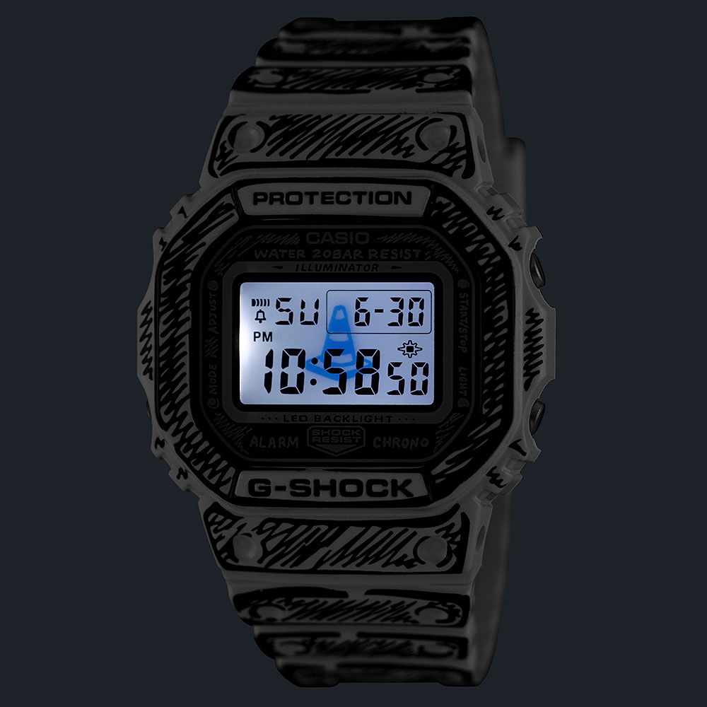 DW-5600JV von G-Shock, leuchtet im Dunkeln