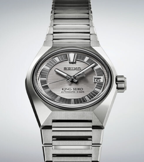 King Seiko Vanac aus Titan mit silberfarbenem Zifferblatt