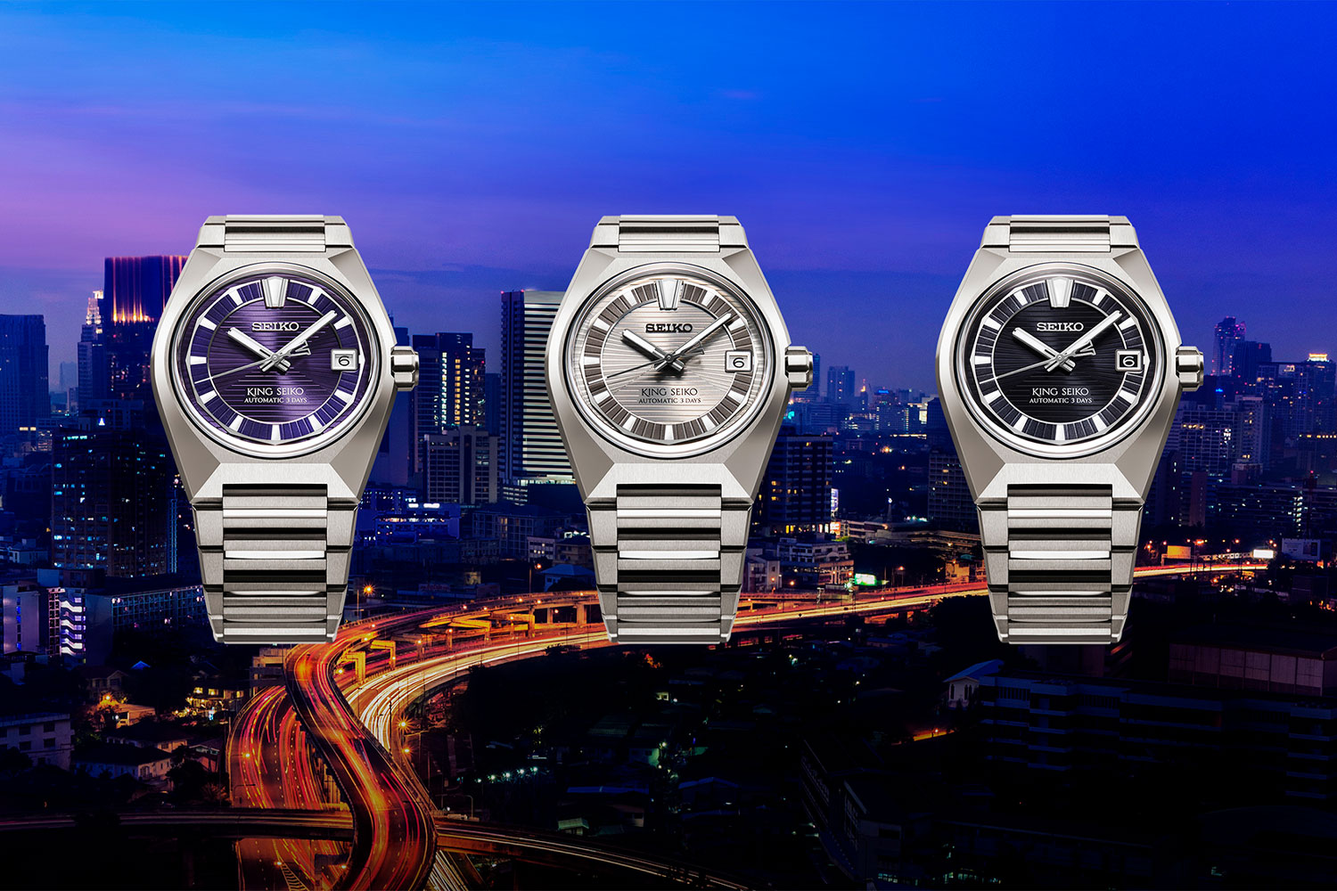 3 King Seiko Vanac models made of titanium