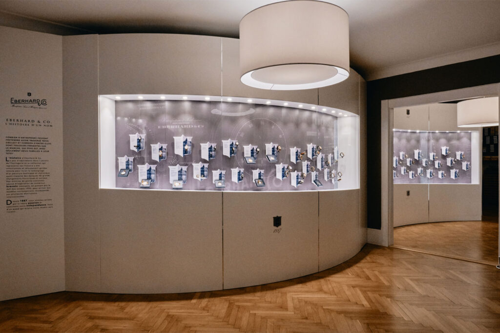 Blick in das Museum von Eberhard & Co. in La Chaux-de-Fonds