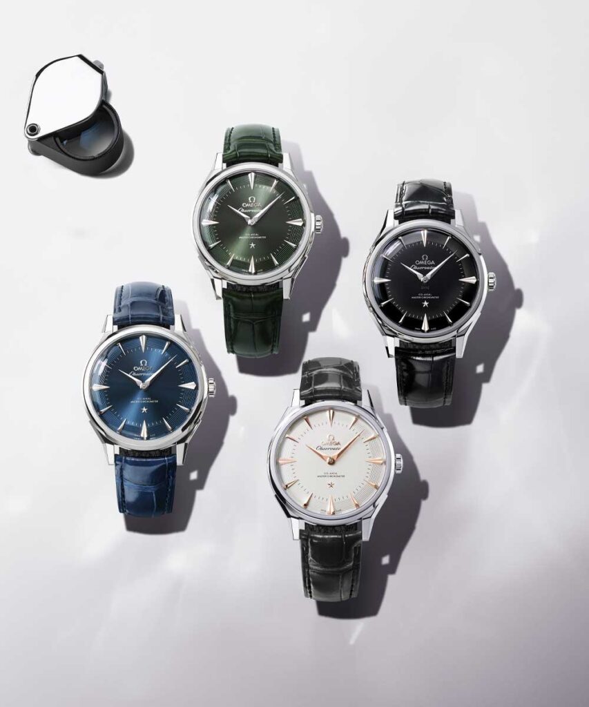 4 Modelle der Constellation Observatory von Omega mit dem kaliber 9014