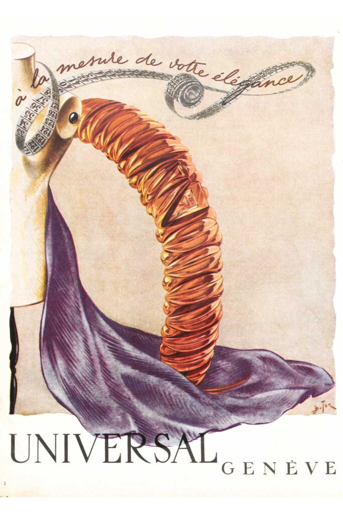 Werbeanzeige von Universal Geneve von 1944