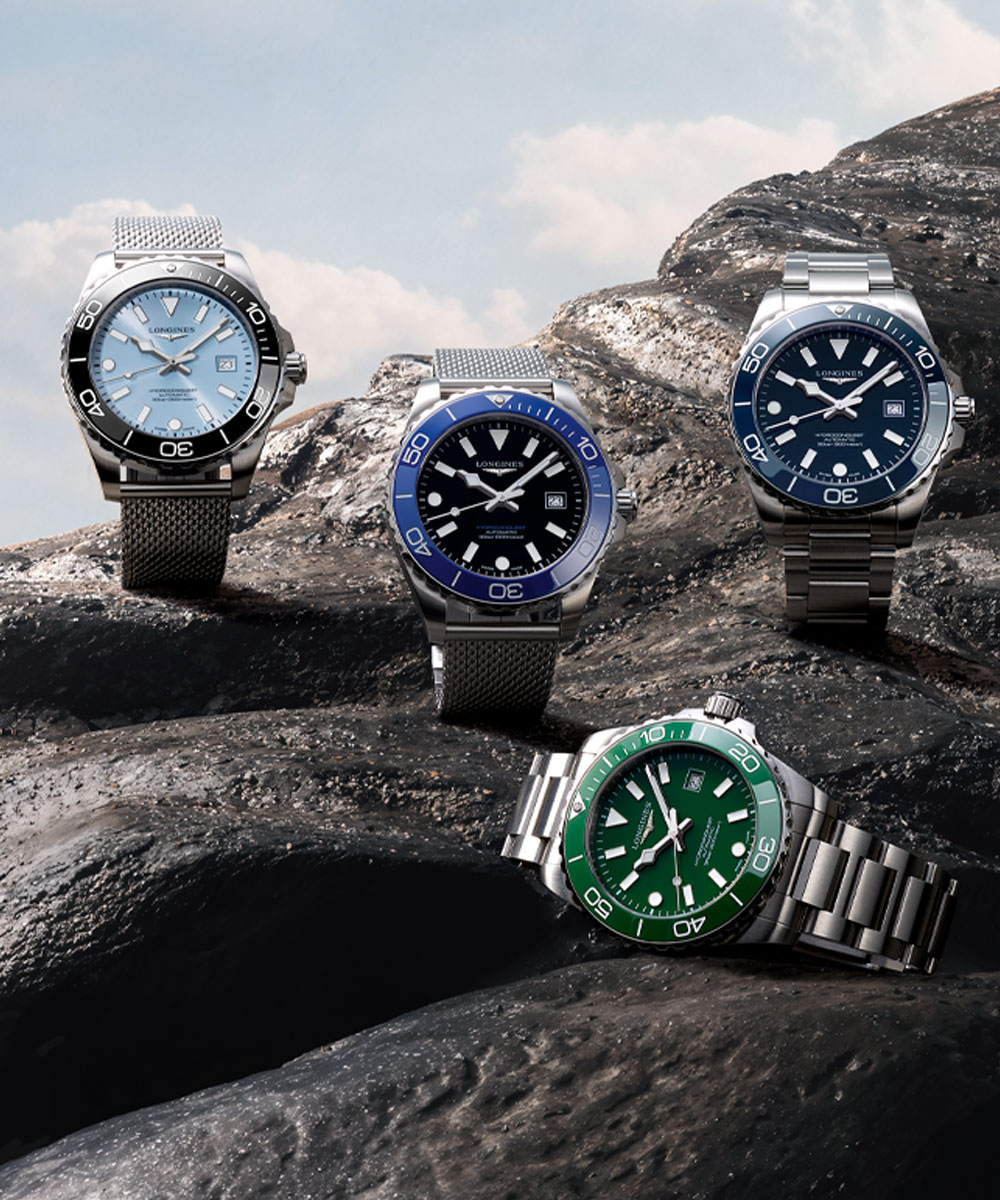 Vier Modelle der HydroConquest von Longines