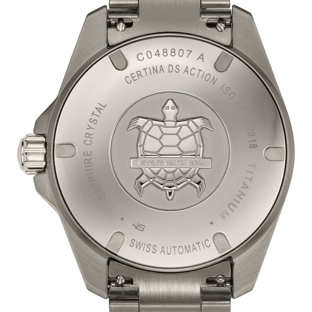 Certina DS Action Diver 38 mm Titanium, back
