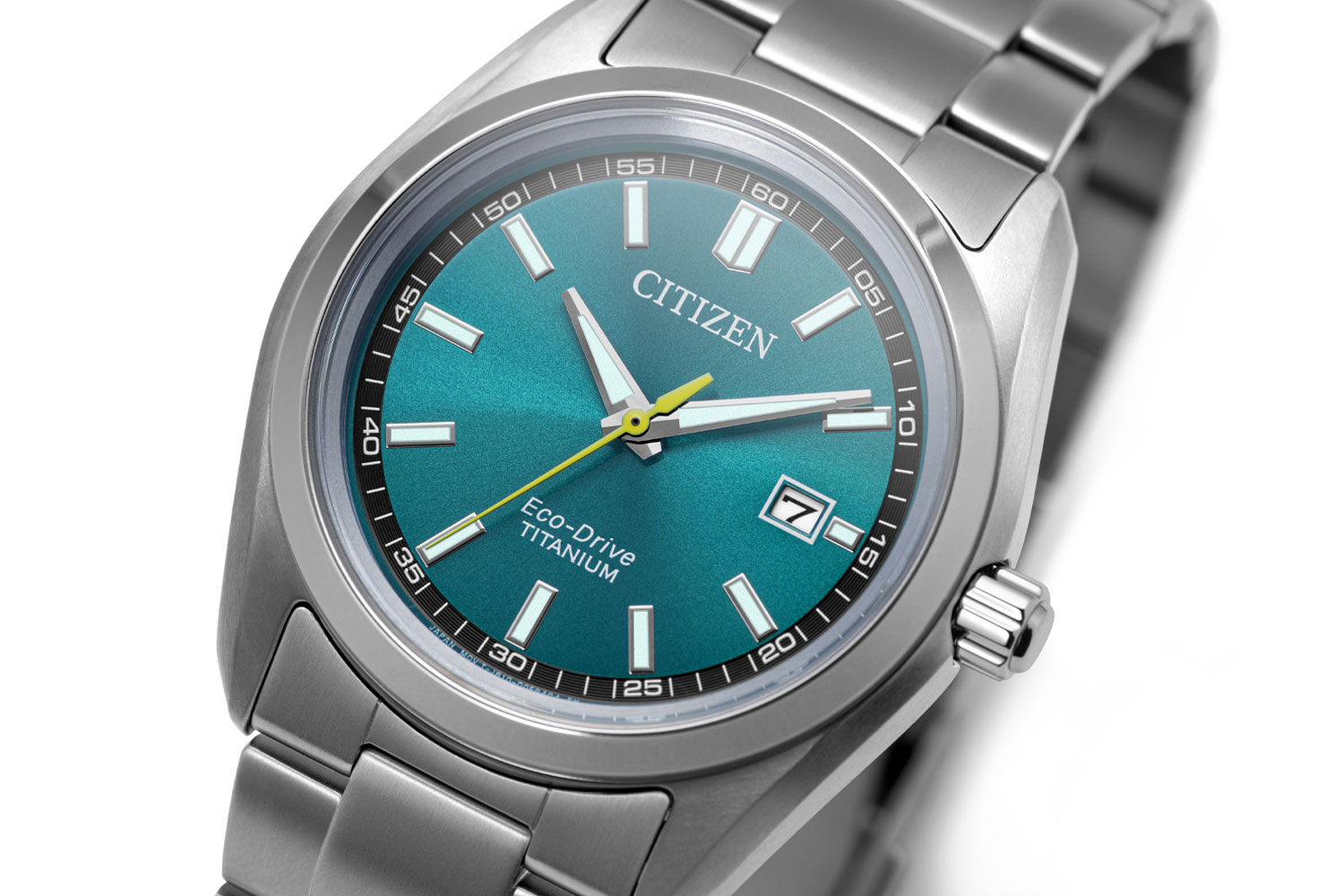 Citizen Uhr AW1900 50X von Citizen mit Eco-Drive-Antrieb und grünem Metall-Zifferblatt