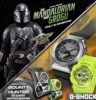 Kampagnenmotiv zur limitierten „The Mandalorian and Grogu“-Kollektion der Casio-Marken G-Shock und Baby-G