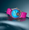 Pioneer Tourbillon Miami by Bucherer x H. Moser & Cie. with a pink rubber strap