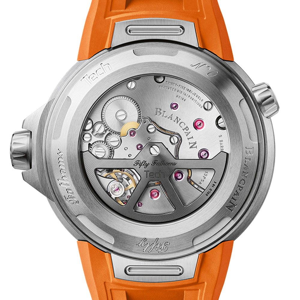 Fifty Fathoms Tech von Blancpain, Rückseite