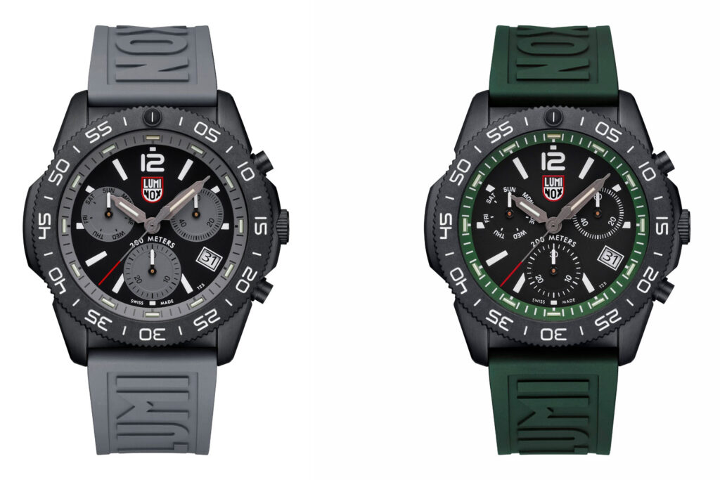 Pacific Diver Chronograph 3140 in Grau und Grün von Luminox