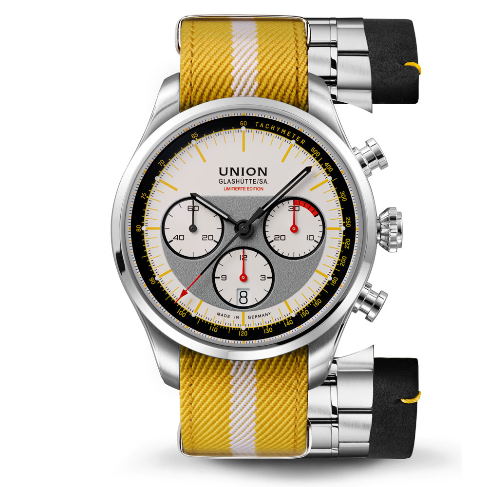 Belisar Chronograph Limitierte Edition Silvretta Classic 2026 von Union Glashütte mit 2 Armbandversionen
