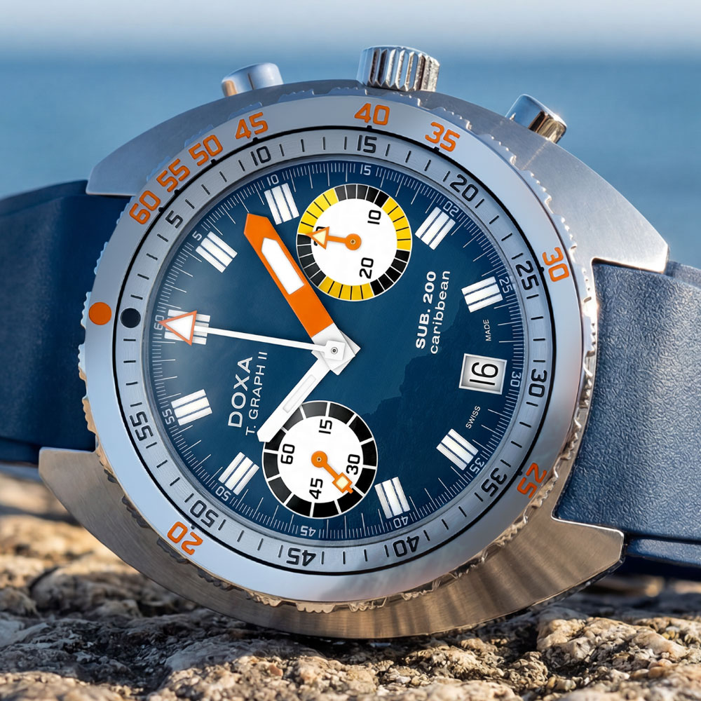Doxa SUB 200 TGRAPH-II mit blauem Zifferblatt