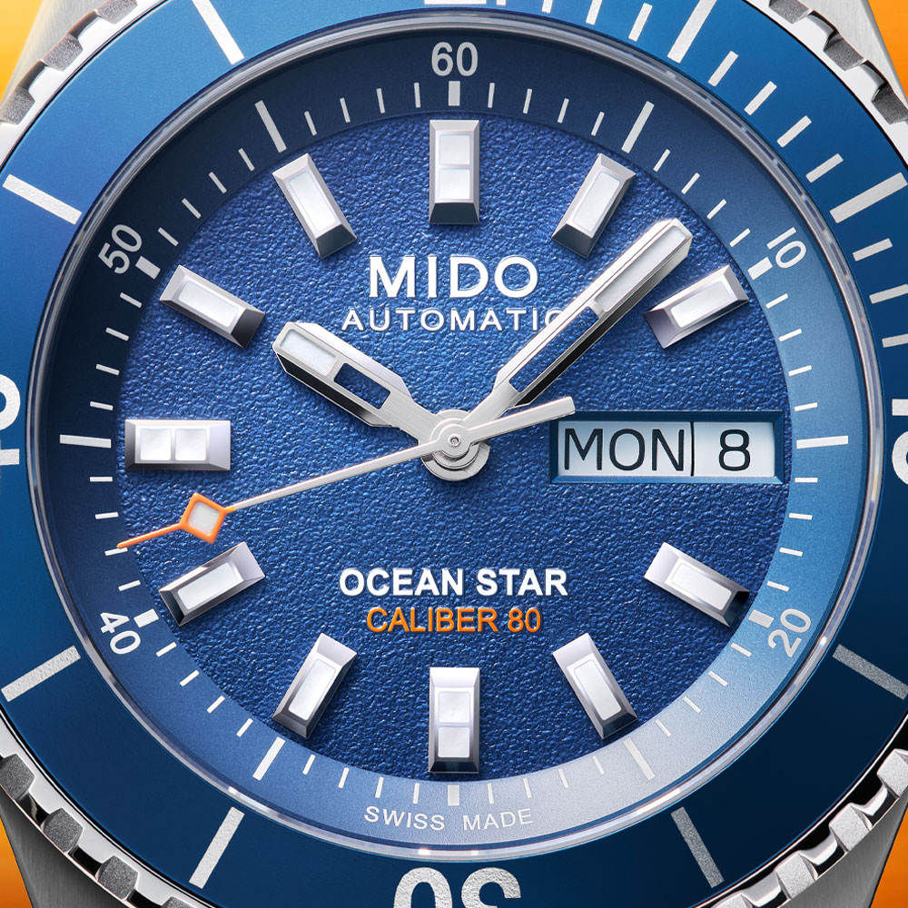 Mido Ocean Star 200, Nahaufnahme Zifferblatt