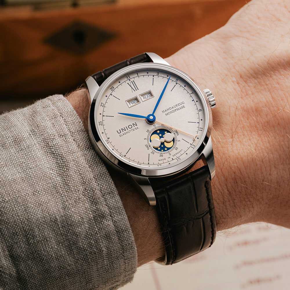 Union Glashütte: 1893 Johannes Dürrstein Edition Doppelmondphase
