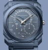 Octo Finissimo Perpetual Calendar von Bulgari mit Titan-Gehäuse in PVD-Blau, Großaufnahme Zifferblatt