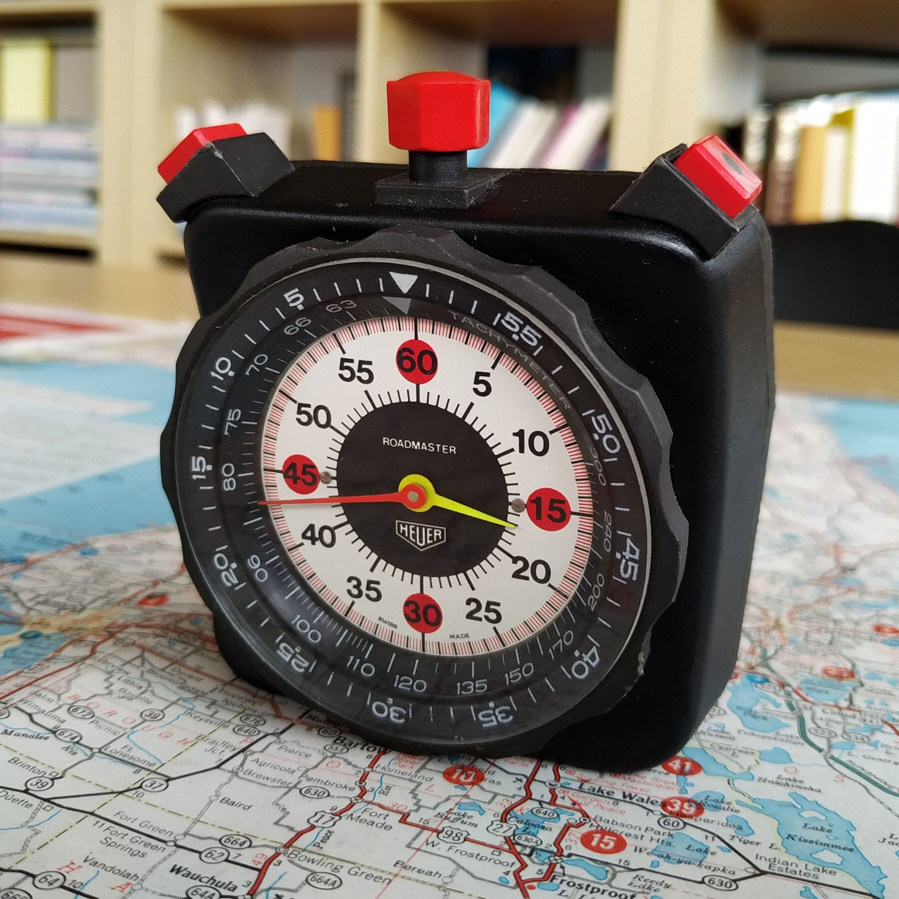 Historische Heuer Roadmaster Stoppuhr
